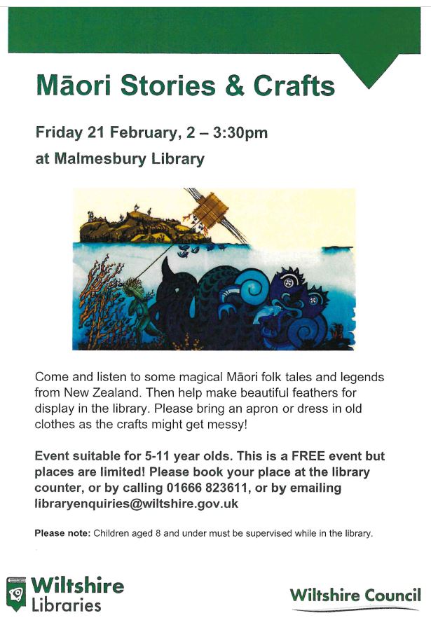 Maori Stories & Crafts at Malmesbury Library